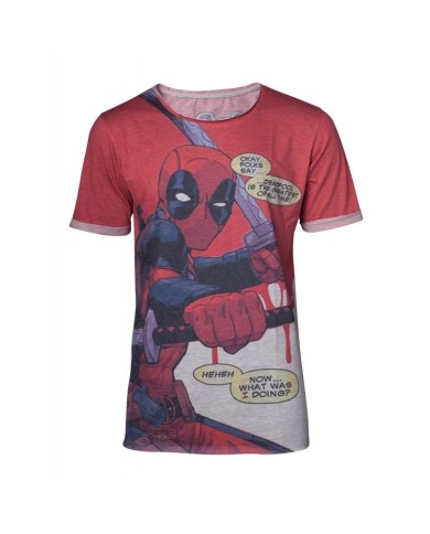 Camiseta Deadpool Mangas Enrollables- Hombre TALLA CAMISETA M