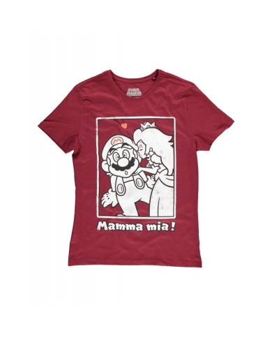 Camiseta Super Mario Princesa Peach Kiss - Hombre TALLA CAMISETA M