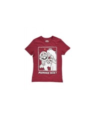 Camiseta Super Mario Princesa Peach Kiss - Hombre TALLA CAMISETA L