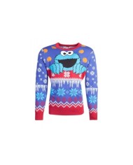 Sesame Street Suéter Christmas Cookie Monster TALLA CAMISETA S