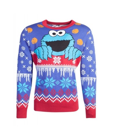 Sesame Street Suéter Christmas Cookie Monster TALLA CAMISETA M