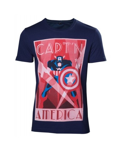 Camiseta Capitán América con Escudo Marvel - Hombre TALLA CAMISETA XL