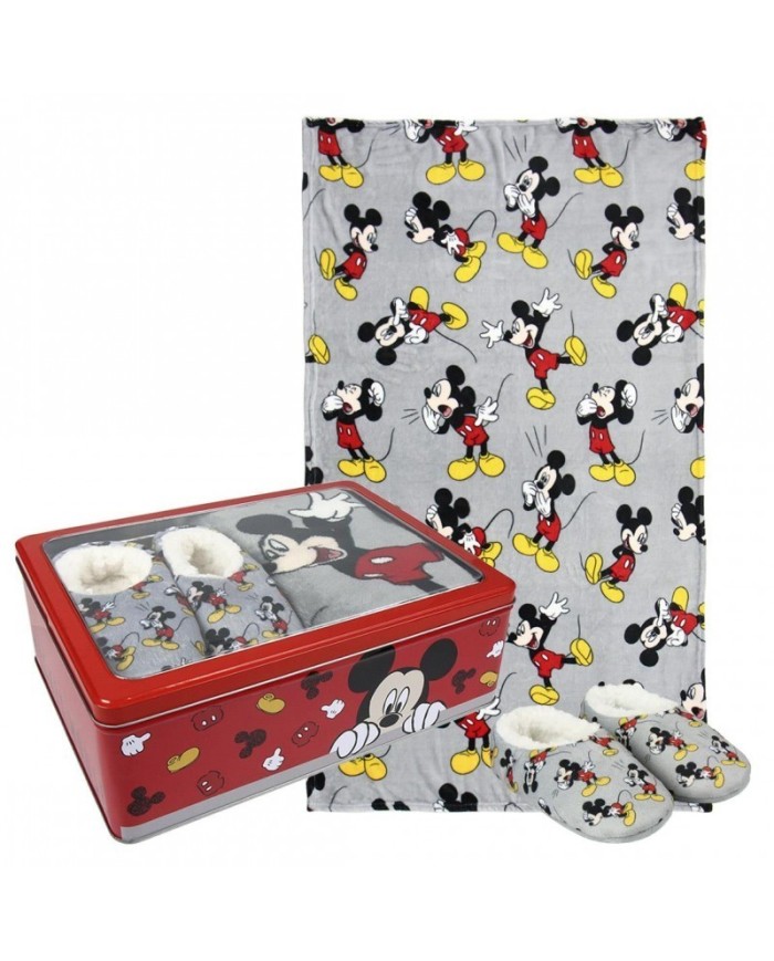 SET CAJA METÁLICA MICKEY TALLA CAMISETA NIÑO TALLA 110 - 5 AÑOS