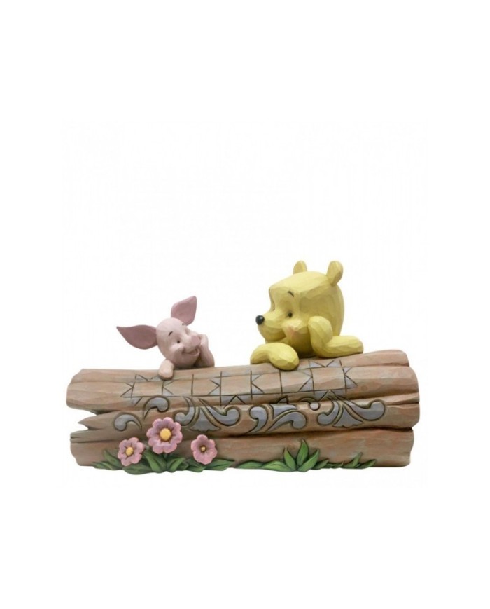 Disney Traditions : Truncated Conversation (Pooh and Piglet on a Log Figurine)