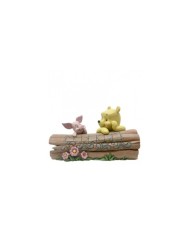 Disney Traditions : Truncated Conversation (Pooh and Piglet on a Log Figurine)
