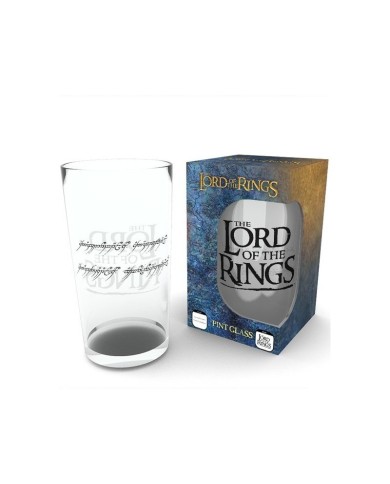 Vaso largo de cristal Lord of the Rings Inscripción Anillo Único