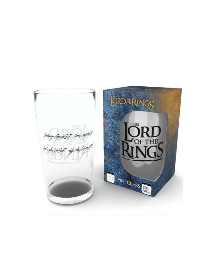 Vaso largo de cristal Lord of the Rings Inscripción Anillo Único