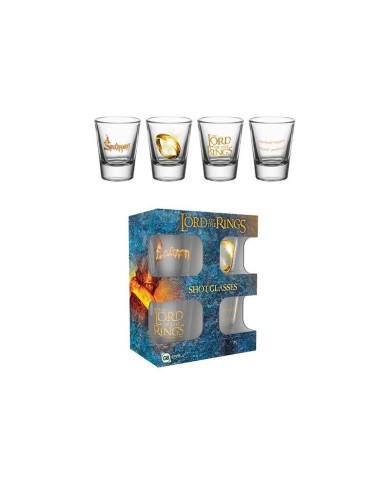 Pack 4 vasos de chupito Lord of The Rings