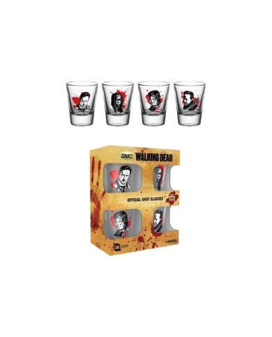 Pack de 4 Vasos de Chupito Walking Dead Characters - Personajes