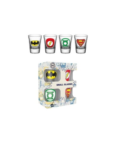 Pack 4 vasos de chupito DC Comics - Logo