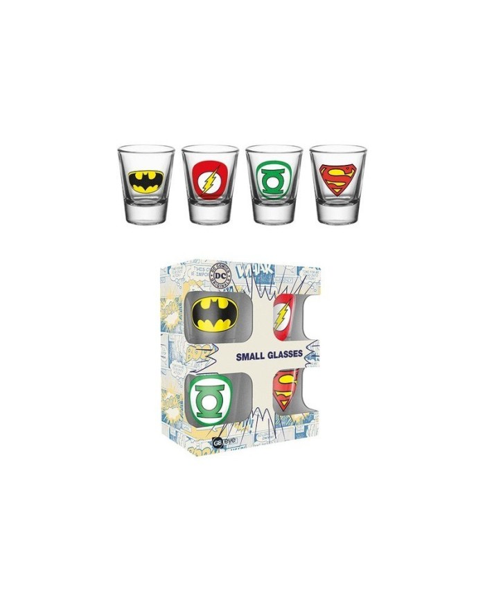 Pack 4 vasos de chupito DC Comics - Logo