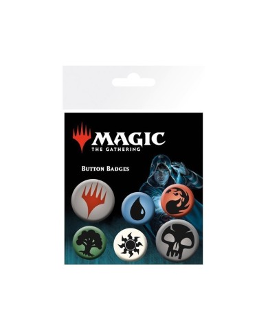 Set de 6 chapas Magic the Gathering - Mana Symbols