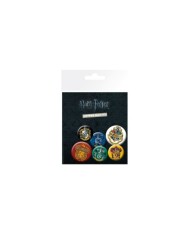 Set de 6 chapas Harry Potter Crests