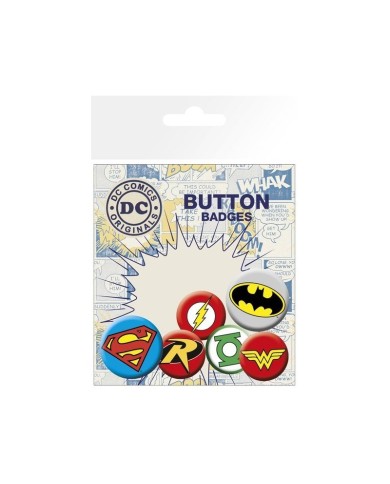 Set de 6 chapas DC Comics - Logos