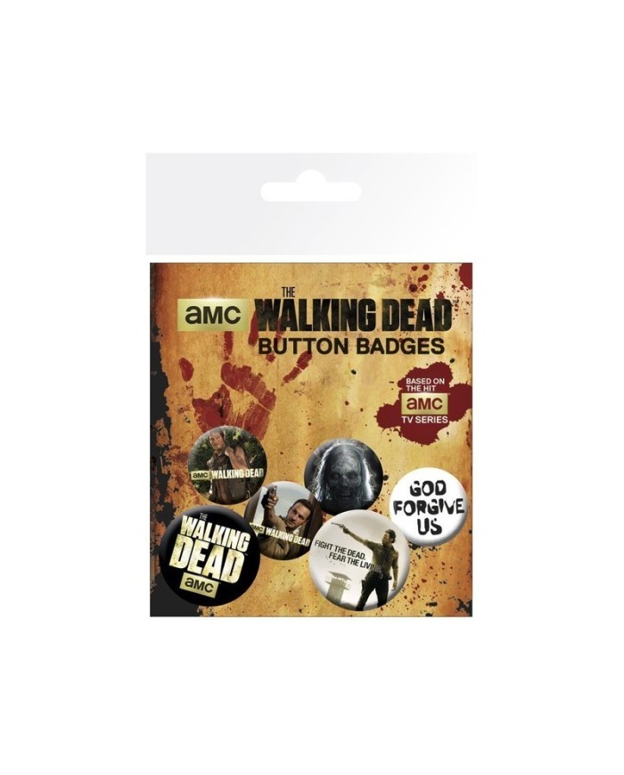 Set de 6 chapas The Walking Dead Mix