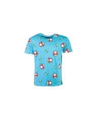 Nintendo - Super Mario Happy Toad AOP Men's T-shirt TALLA CAMISETA L