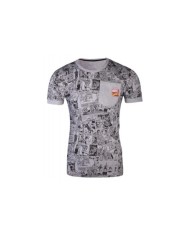 Marvel Comics - Comic AOP Pocket Men's T-shirt TALLA CAMISETA L