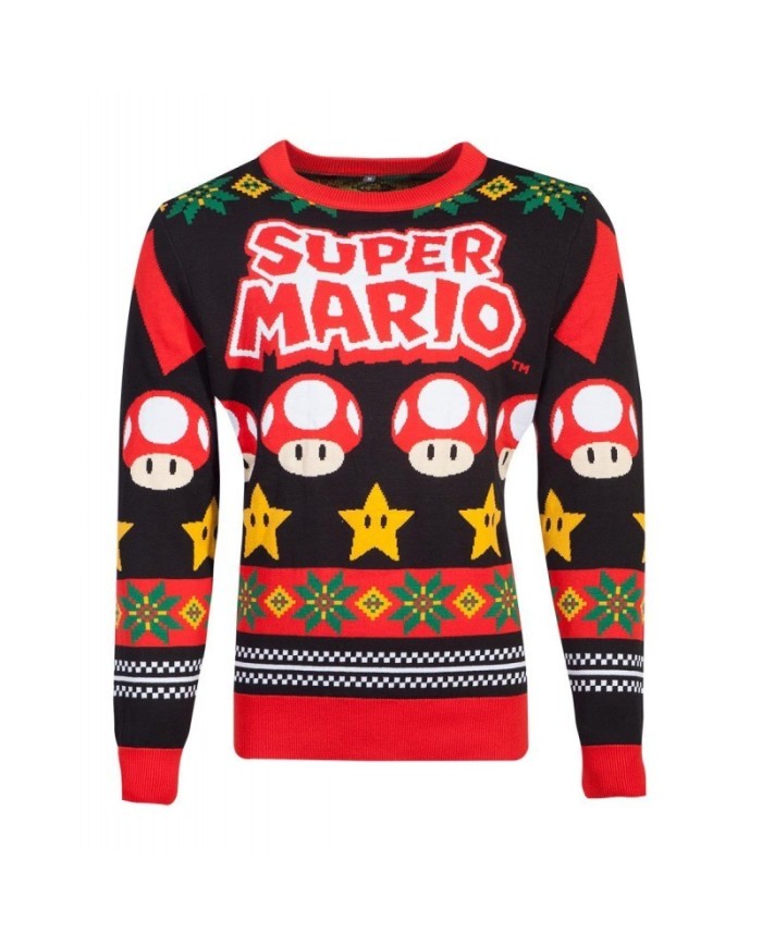 Nintendo - Super Mario Knitted Christmas Unisex Jumper TALLA CAMISETA L