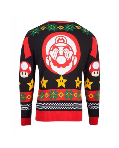 Nintendo - Super Mario Knitted Christmas Unisex Jumper TALLA CAMISETA L