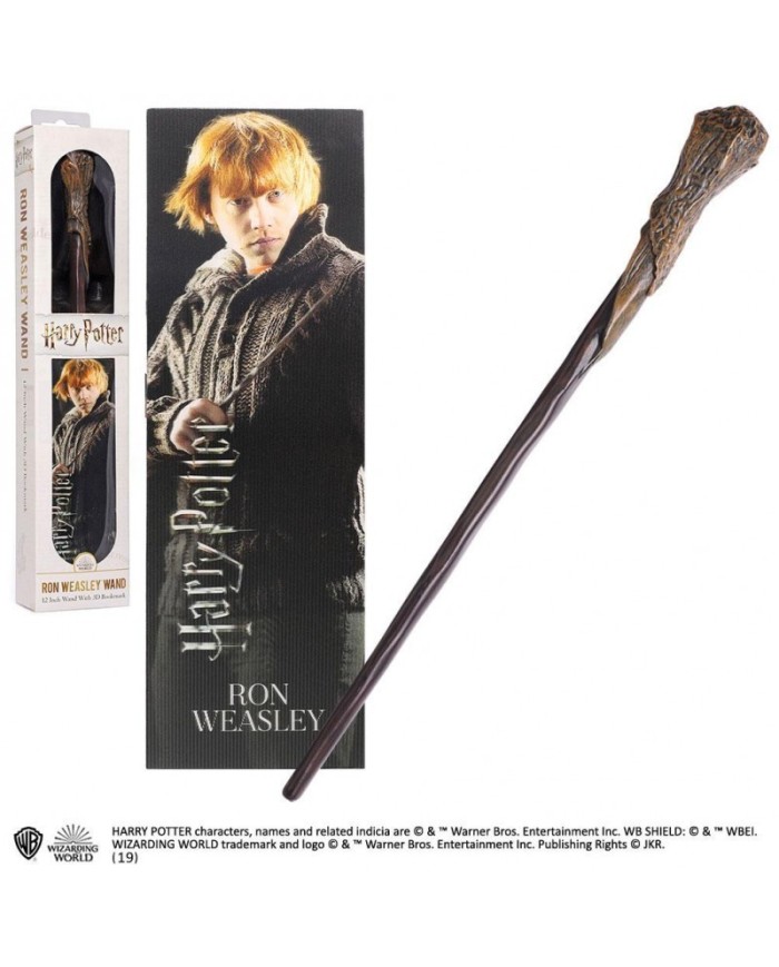 Harry Potter - Varita Mágica de Ron Weasley con marcapáginas 3D