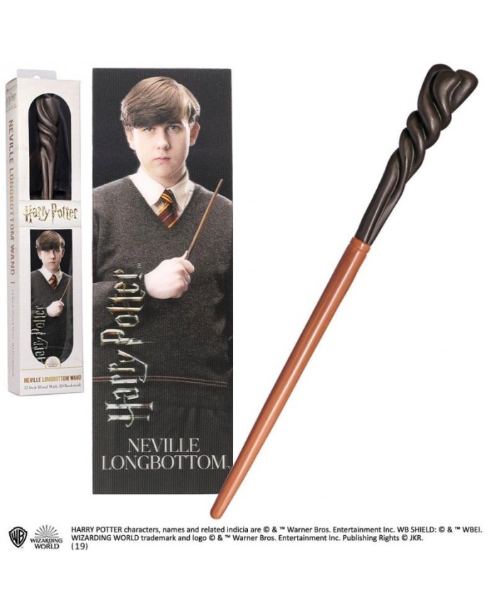 Harry Potter - Varita Mágica de Neville Longbottom con marcapáginas 3D