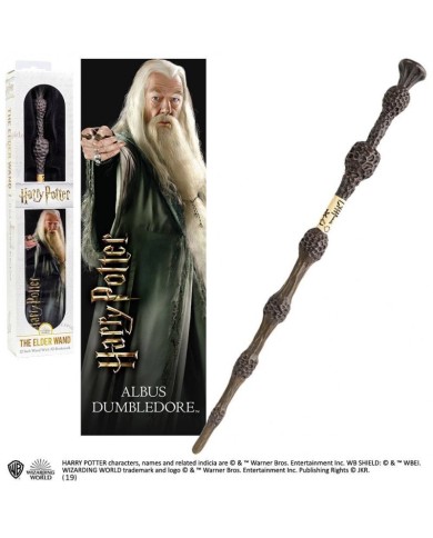 Harry Potter - Varita Mágica de Albus Dumbledore con marcapáginas 3D