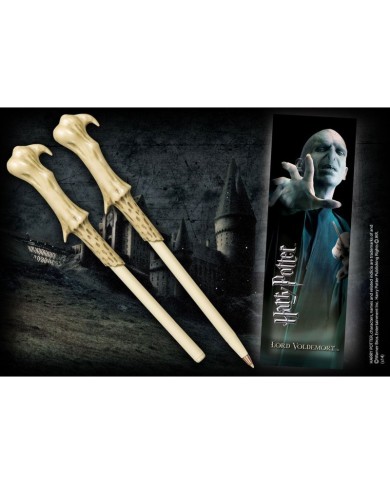 Harry Potter Set Punto de libro ( marcapáginas) y Boligrafo Lord Voldemort