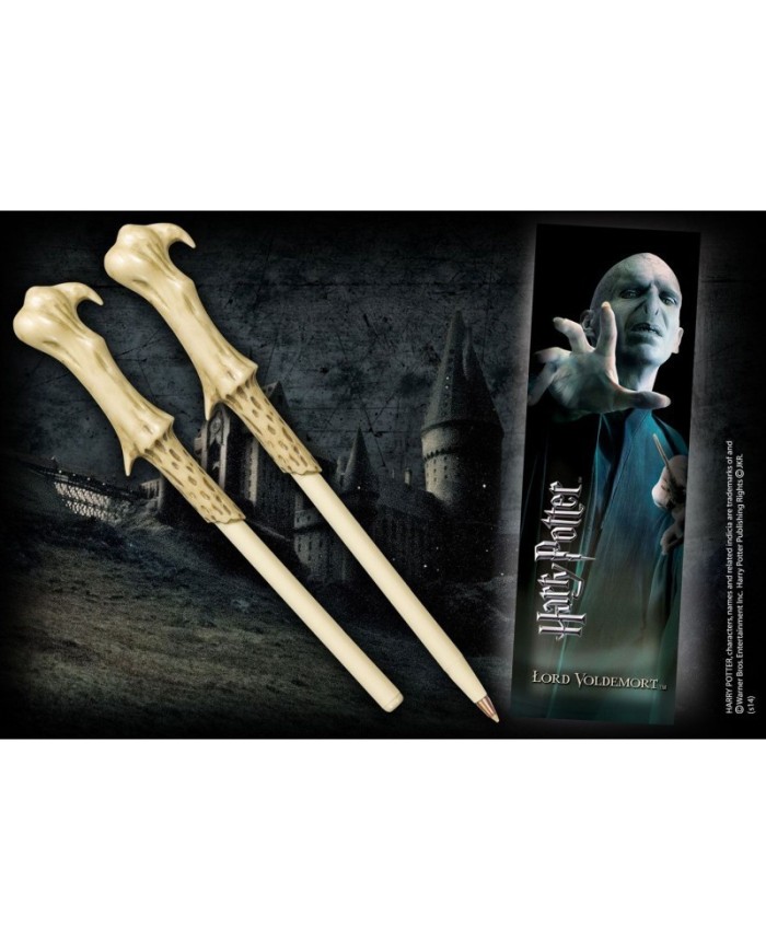Harry Potter Set Punto de libro ( marcapáginas) y Boligrafo Lord Voldemort