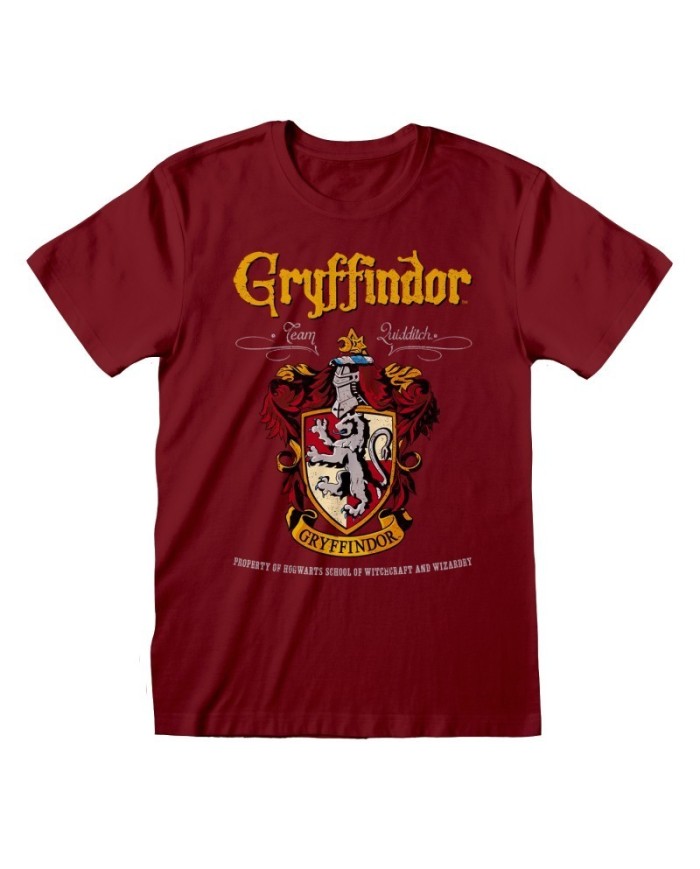 Camiseta Harry Potter - Gryffindor Red Crest - Unisex - Talla Adulto TALLA CAMISETA XL