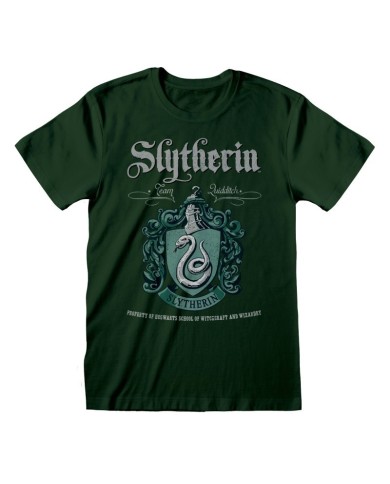 Camiseta Harry Potter - Slytherin Green Crest - Unisex - Talla Adulto TALLA CAMISETA L