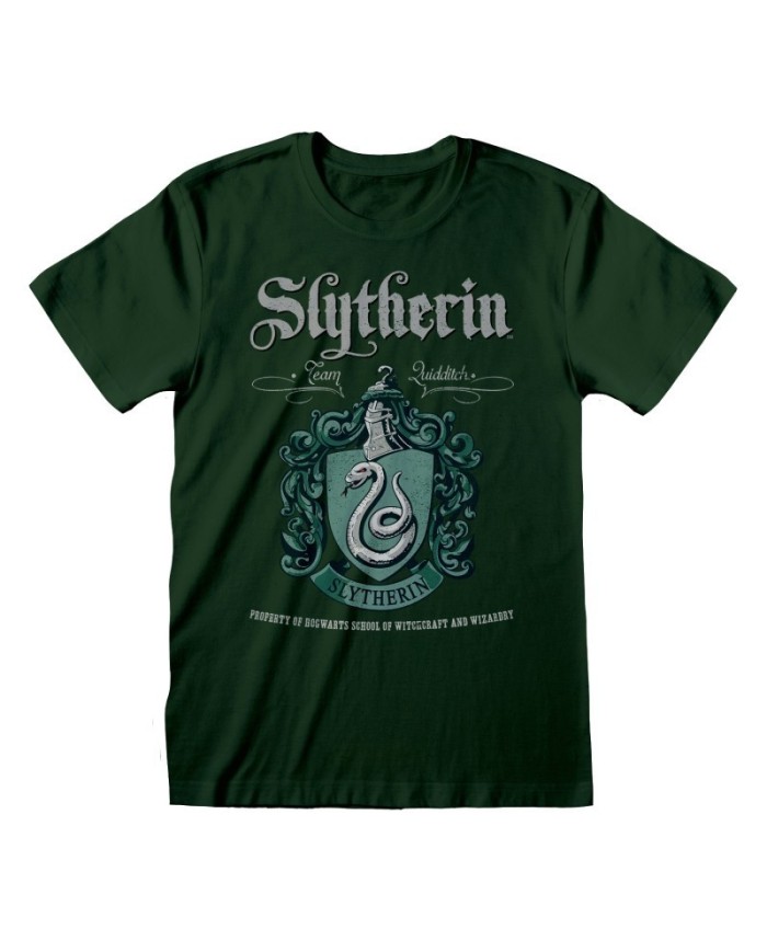 Camiseta Harry Potter - Slytherin Green Crest - Unisex - Talla Adulto TALLA CAMISETA XL