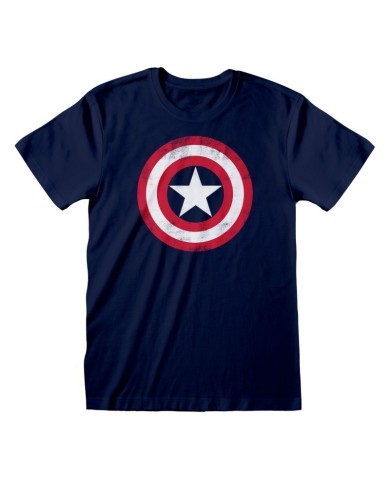 Camiseta Marvel Comics Captain America - Shield Distressed - Unisex - Talla Adulto TALLA CAMISETA M