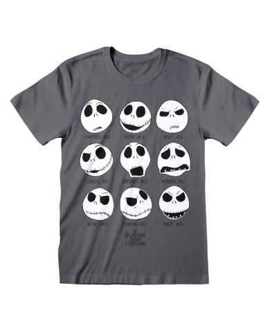 Camiseta Nightmare Before Christmas - Many Faces Of Jack - Unisex - Talla Adulto TALLA CAMISETA XL