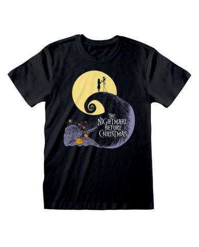Camiseta Nightmare Before Christmas - Silhouette  - Unisex - Talla Adulto TALLA CAMISETA M