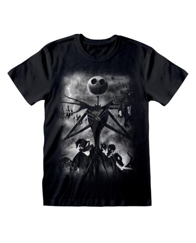 Camiseta Nightmare Before Christmas - Stormy Skies  - Unisex - Talla Adulto TALLA CAMISETA S