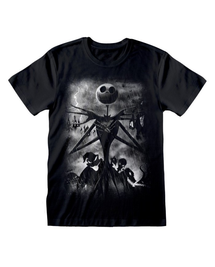 Camiseta Nightmare Before Christmas - Stormy Skies  - Unisex - Talla Adulto TALLA CAMISETA L
