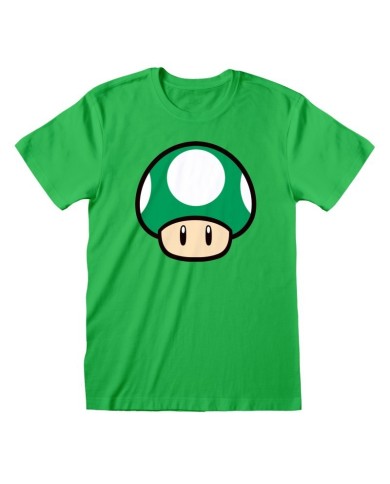 Camiseta Nintendo Super Mario - 1-UP Mushroom - Unisex - Talla Adulto TALLA CAMISETA S
