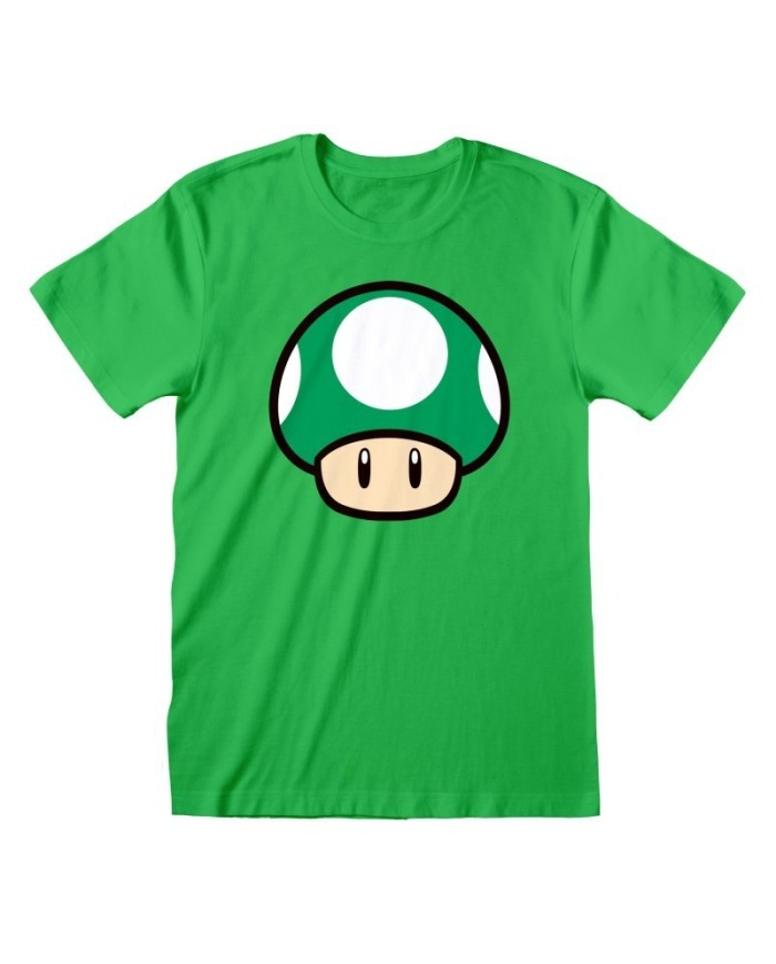 Camiseta Nintendo Super Mario - 1-UP Mushroom - Unisex - Talla Adulto TALLA CAMISETA M