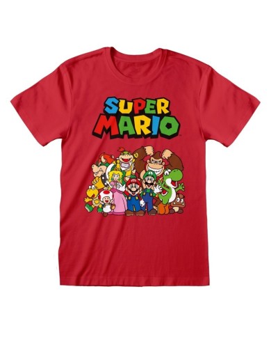 Camiseta Nintendo Super Mario - Main Character Group - Unisex - Talla Adulto TALLA CAMISETA XL