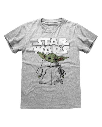 Camiseta Star Wars : Mandalorian, The - Child Sketch - Unisex - Talla Adulto TALLA CAMISETA L