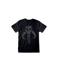 Camiseta Star Wars : Mandalorian, The - Distressed Crest - Unisex - Talla Adulto TALLA CAMISETA M