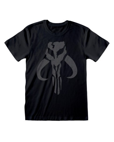 Camiseta Star Wars : Mandalorian, The - Distressed Crest - Unisex - Talla Adulto TALLA CAMISETA XL