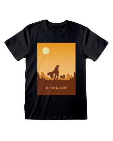 Camiseta Star Wars : Mandalorian, The - Retro Poster - Unisex - Talla Adulto TALLA CAMISETA M