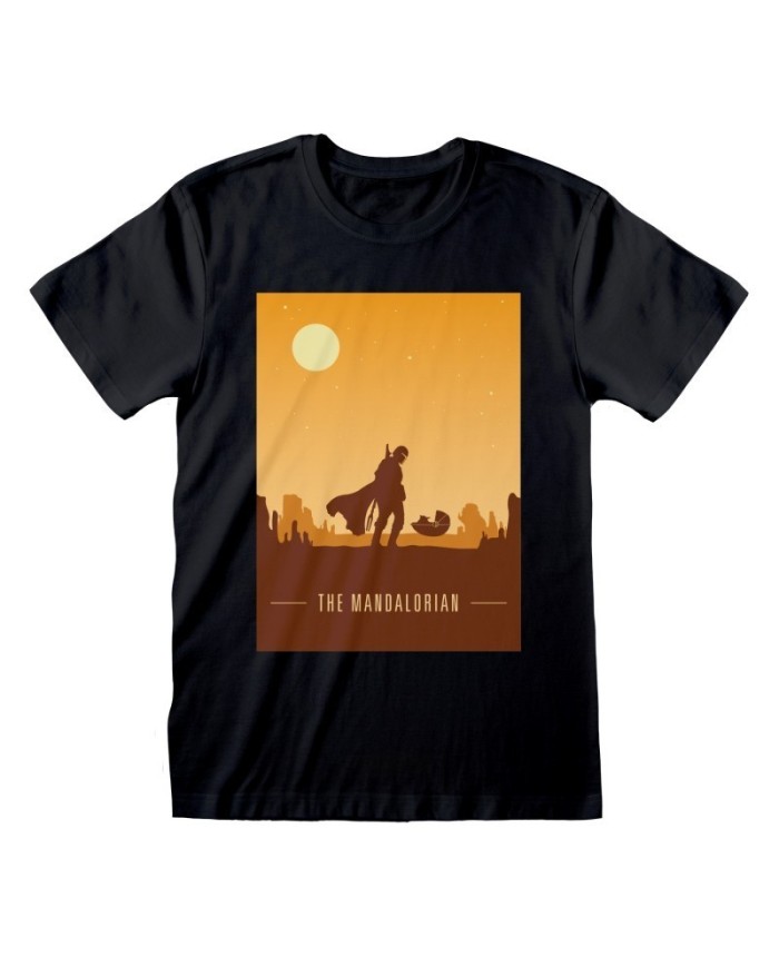 Camiseta Star Wars : Mandalorian, The - Retro Poster - Unisex - Talla Adulto TALLA CAMISETA XL