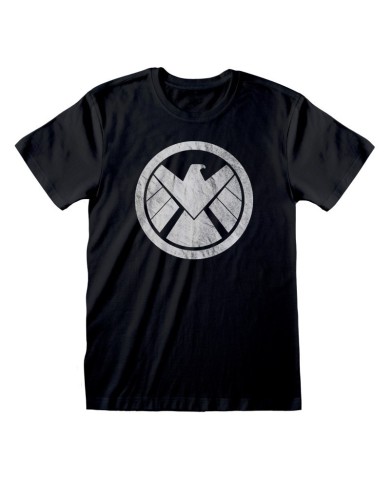 Camiseta Avengers - Shiled Logo Distressed  - Unisex - Talla Adulto TALLA CAMISETA XL