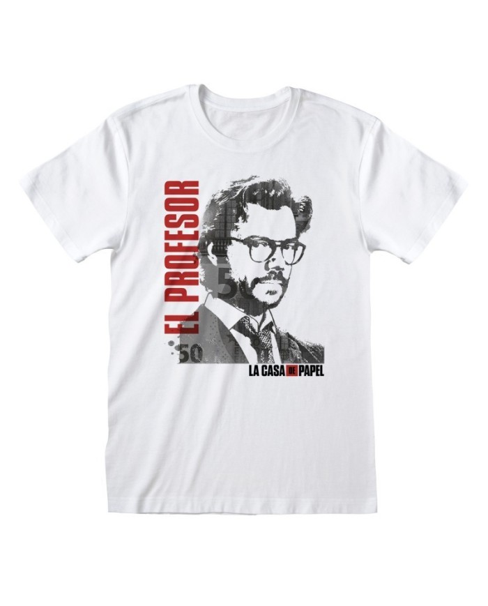 Camiseta La Casa De Papel - El Profesor - Unisex - Talla Adulto TALLA CAMISETA XL