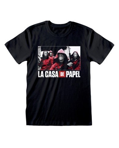 Camiseta La Casa De Papel - Photo And Logo  - Unisex - Talla Adulto TALLA CAMISETA XL