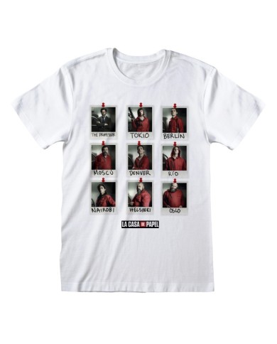 Camiseta La Casa De Papel - Polaroid  - Unisex - Talla Adulto TALLA CAMISETA M