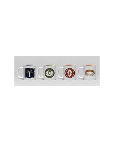 Pack de 4 Tazas Espresso Symbols El Señor de los Anillos