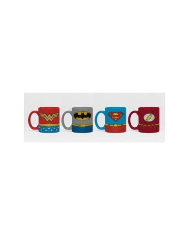 Pack de 4 Tazas Espresso Uniforms DC Comics